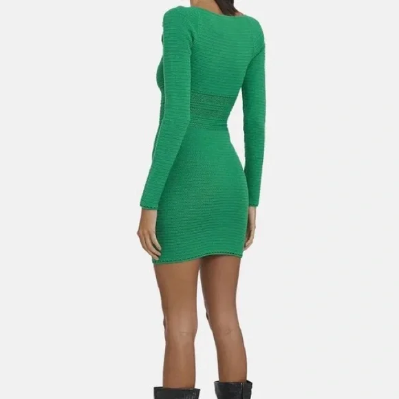 EUC Ronny Kobo Knit Green Mini Dress